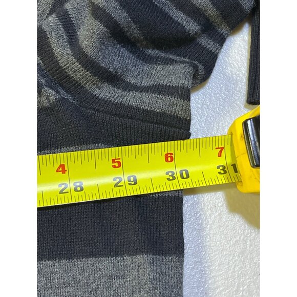 Shaquille O'Neal Mens Size 4XLT  Button Front Cardigan Black Linear Stripe - Picture 6 of 10